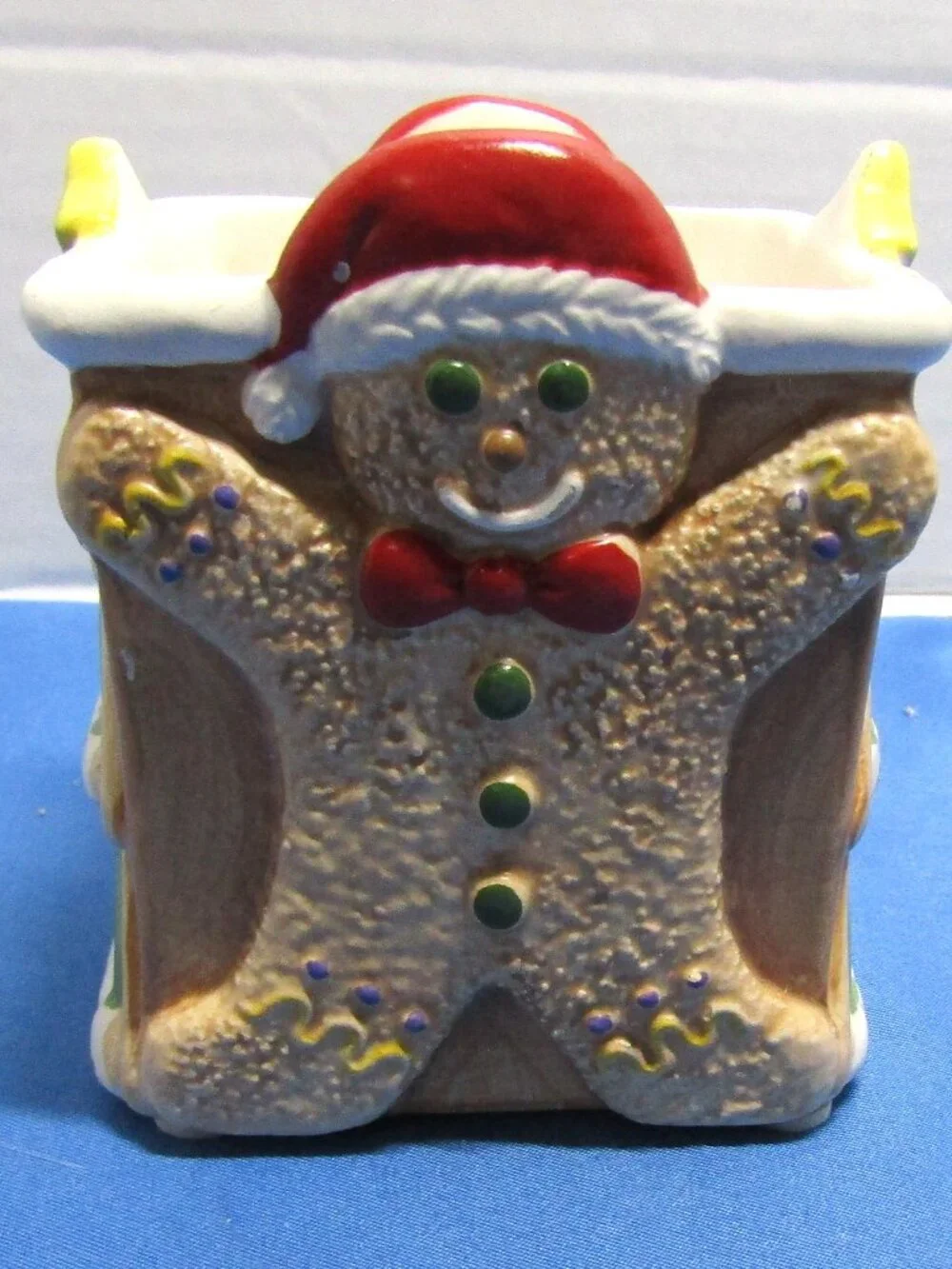 Retired Yankee Candle Votive Holder Gingerbread Man & Tree + Votive
